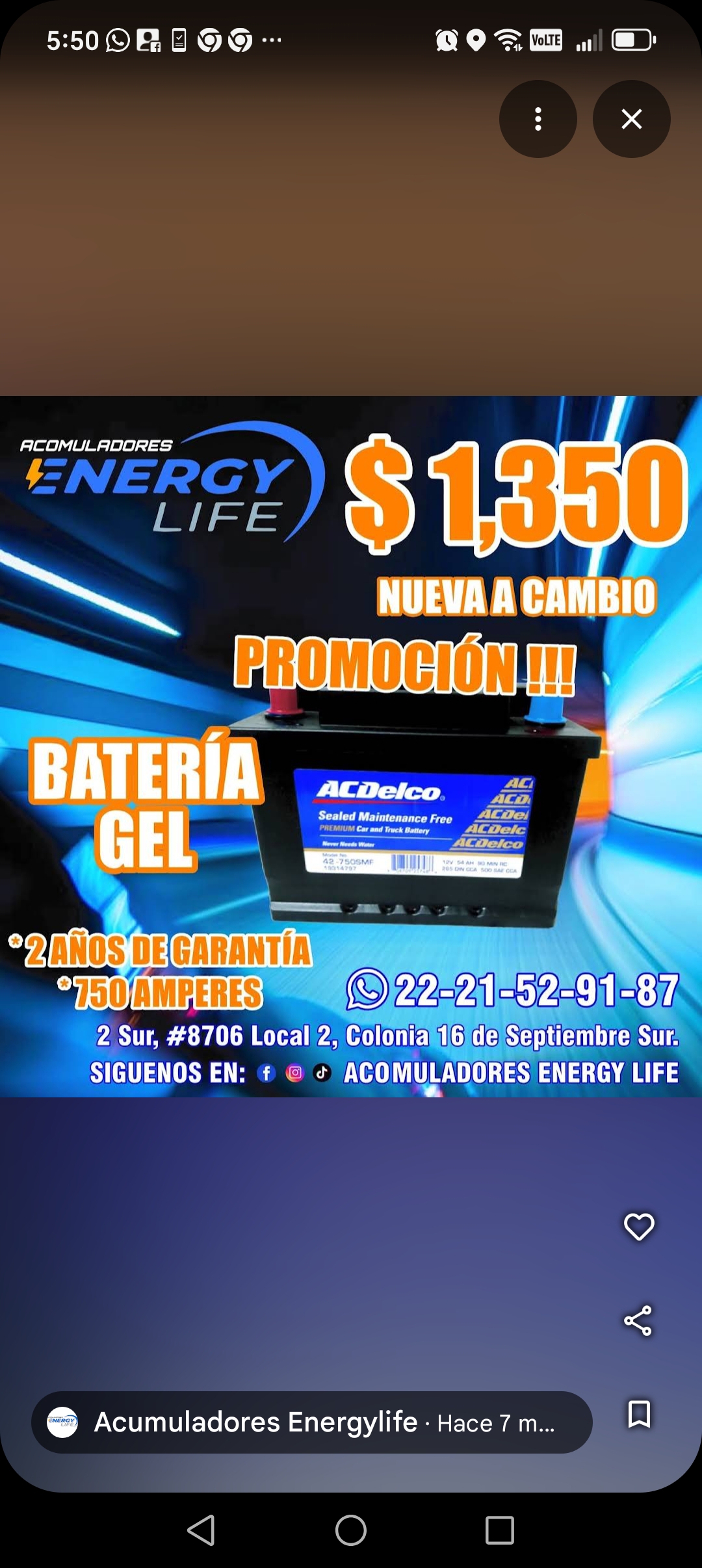 Acumuladores Energy Life